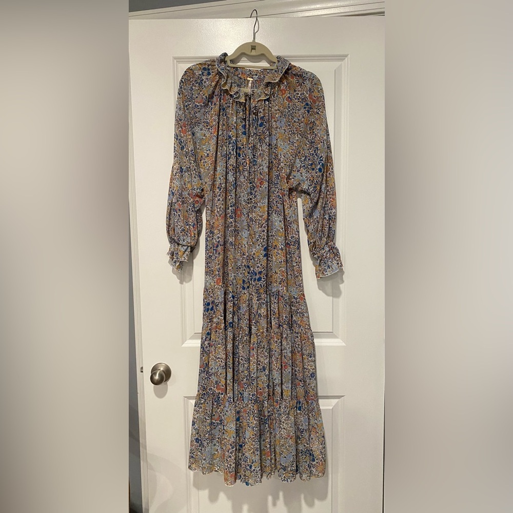Free People Floral Long Sleeve Dress